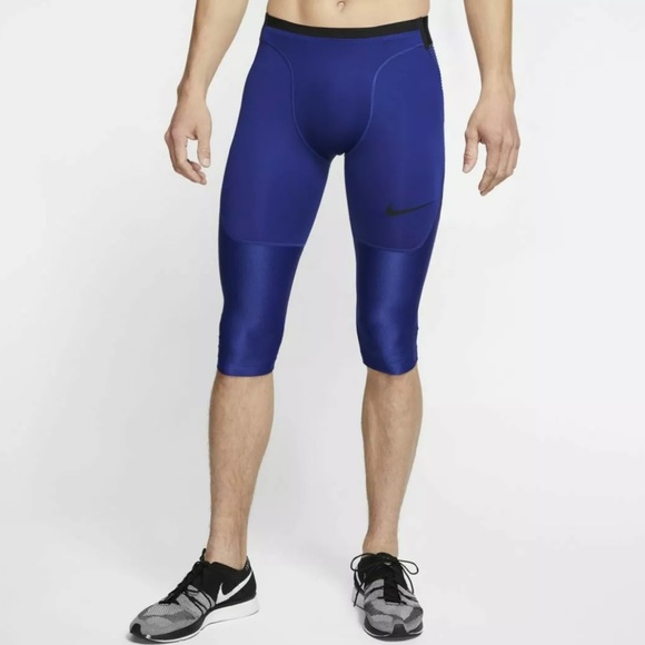 Nike Other - Nike Pro Aeroadapt Tight Fit Training Shorts Cobalt Blue Sz Lg